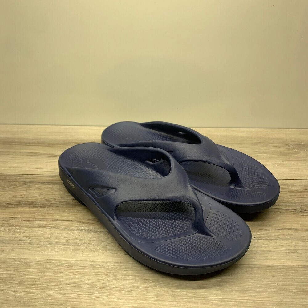 Oofos Ooriginal Recovery Thong Sandals Size 42 Mens 9  Womens 11 Blue Unisex‎